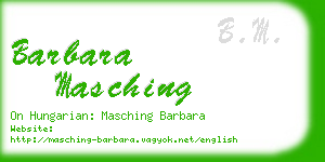 barbara masching business card